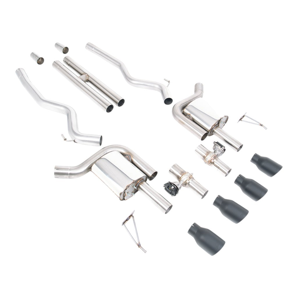 MILLTEK SSXFD430 Cat-Back Exhaust, 2.76" (Cerakote Black GT-100 Tips) for FORD Mustang GT 5.0L Fastback (S650) 2024- Photo-0 