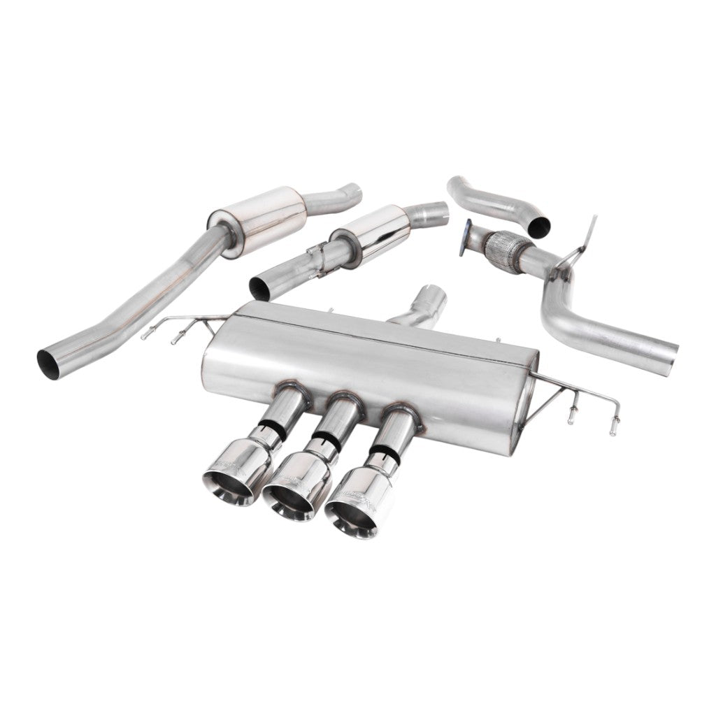 MILLTEK SSXHO255 Cat-Back Exhaust, 3" (Polished GT-100 Trims) for HONDA Civic (FK7) Non-OPF/GPF 2015- Photo-0 