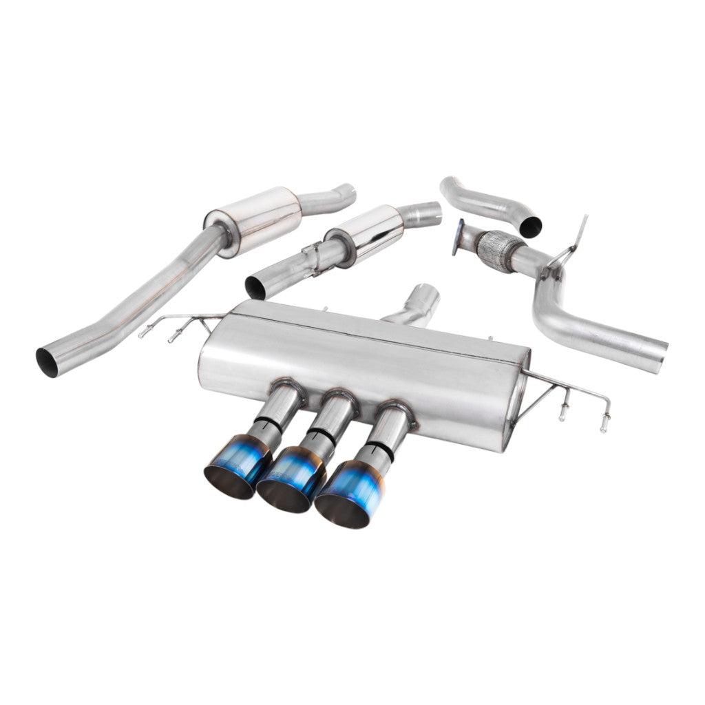MILLTEK SSXHO258 Cat-Back Exhaust, 3" (Burnt Titanium GT-100 Trims) for HONDA Civic (FK7) Non-OPF/GPF 2015- Photo-0 