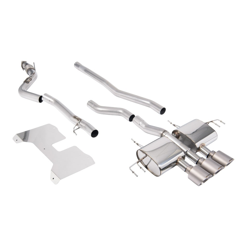 MILLTEK SSXHO296 Cat-Back Exhaust, 3" (Brushed Titanium GT-115 Trims) for HONDA Civic Type R (FL5) 2022- Photo-0 