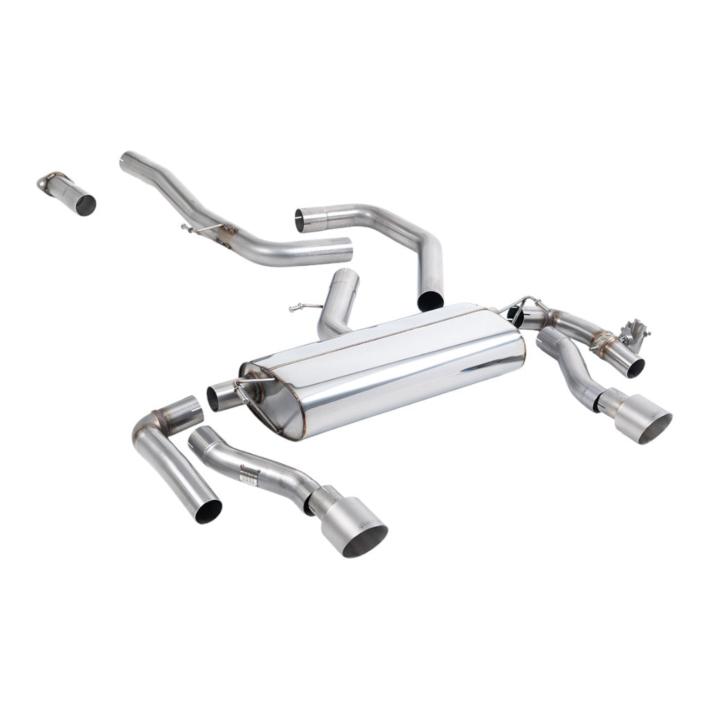 MILLTEK SSXHY180 Filter-Back Exhaust, 3" (Brushed Titanium GT-100 Trims) for KIA Proceed GT 1.6 OPF/GPF 2019- Photo-0 