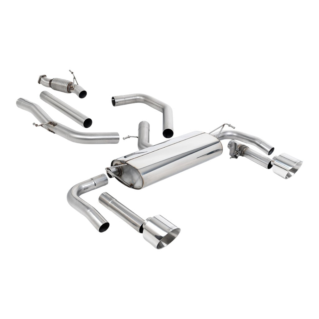 MILLTEK SSXHY191 Cat-Back Exhaust, 3" (Polished GT-139 Tips) for HYUNDAI Elantra N 2.0L Non-OPF/GPF 2021- Photo-0 