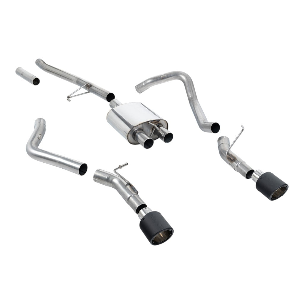 MILLTEK SSXJP105 Cat-Back Exhaust, 2.76" (Carbon JET-115 Tips) for JEEP Gladiator 3.6 (JT) 2020- Photo-0 