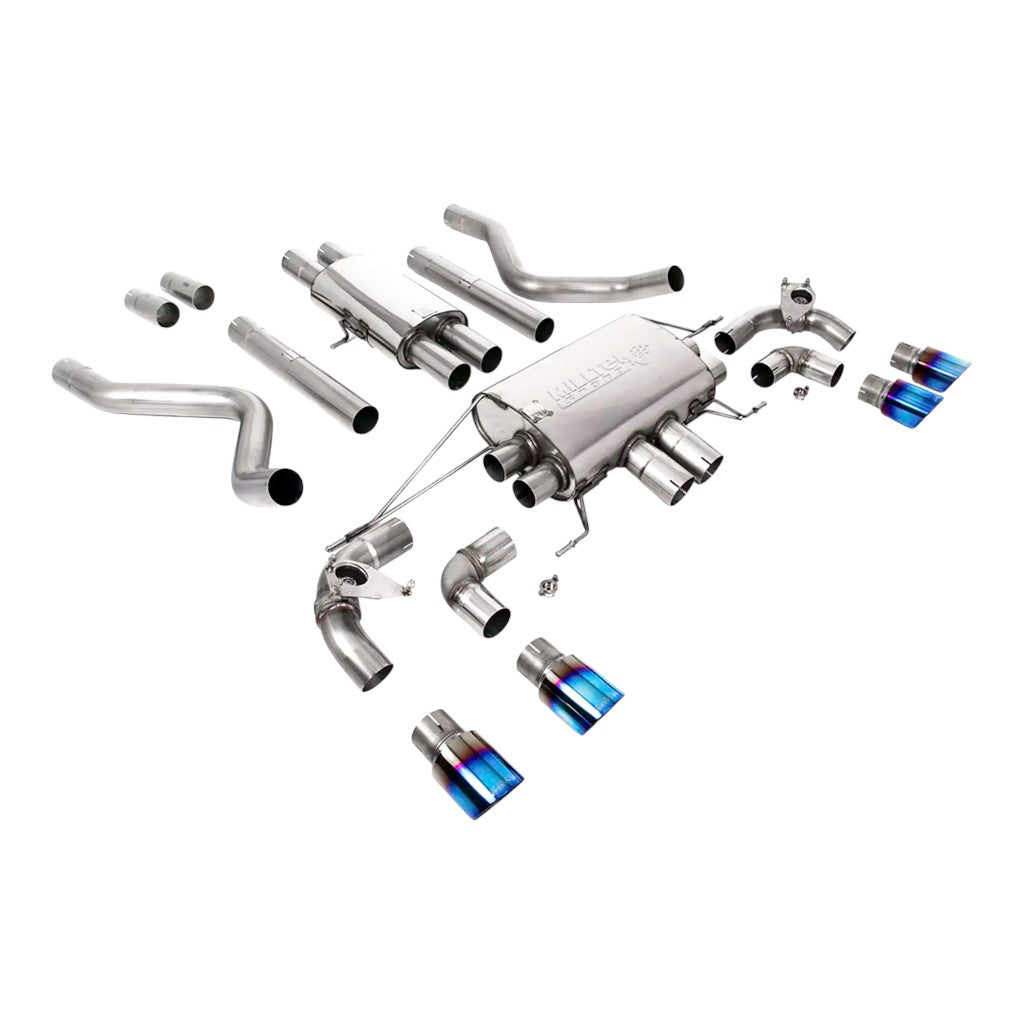 MILLTEK SSXLR123 Filter-Back Exhaust, 2.76" (Blue Titanium GT-90 Trims) for LAND ROVER Defender 110 P525 OPF/GPF 2021- Photo-0 