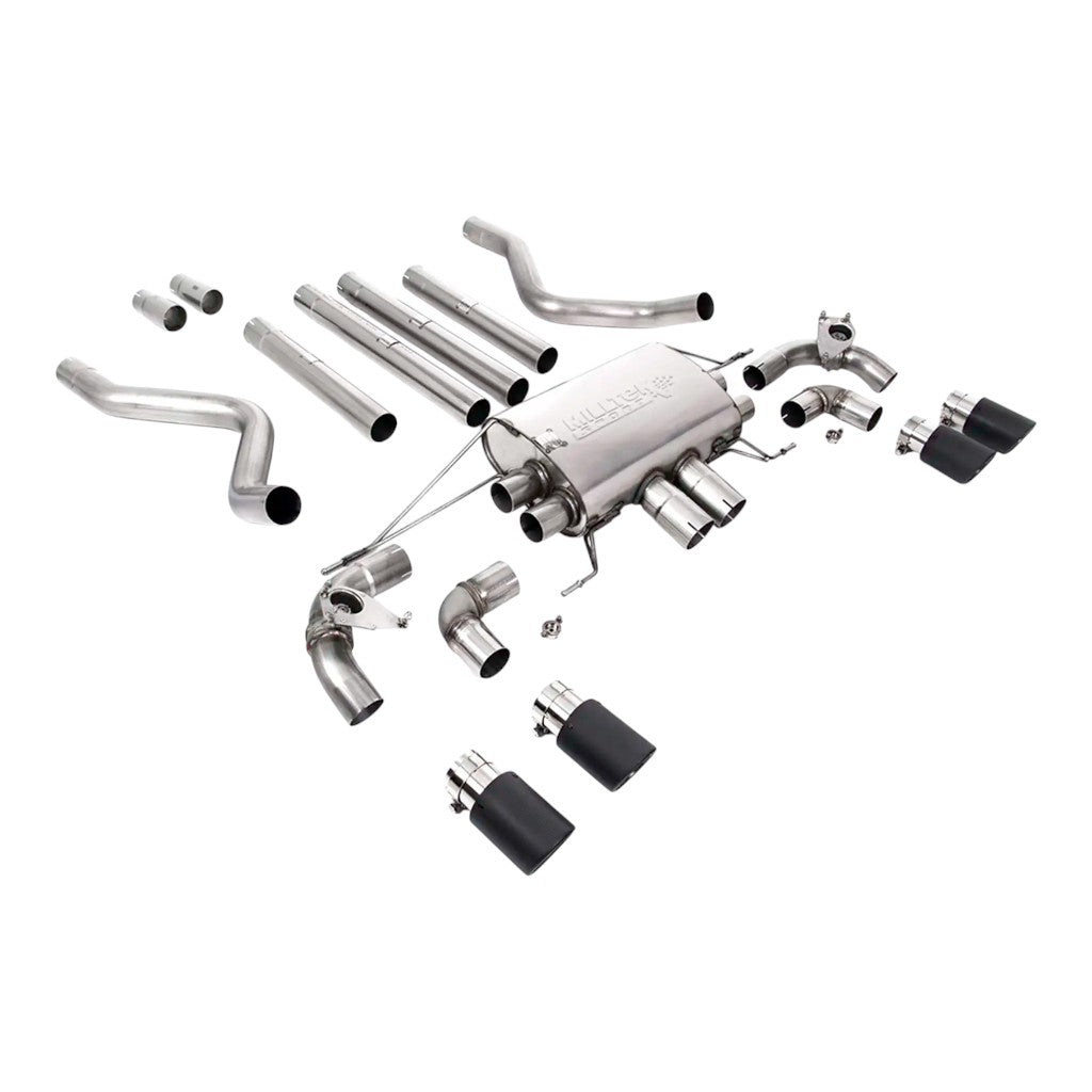 MILLTEK SSXLR129 Filter-Back Exhaust, 2.76" (Carbon JET-90 Trims) for LAND ROVER Defender 110 P525 OPF/GPF 2021- Photo-0 