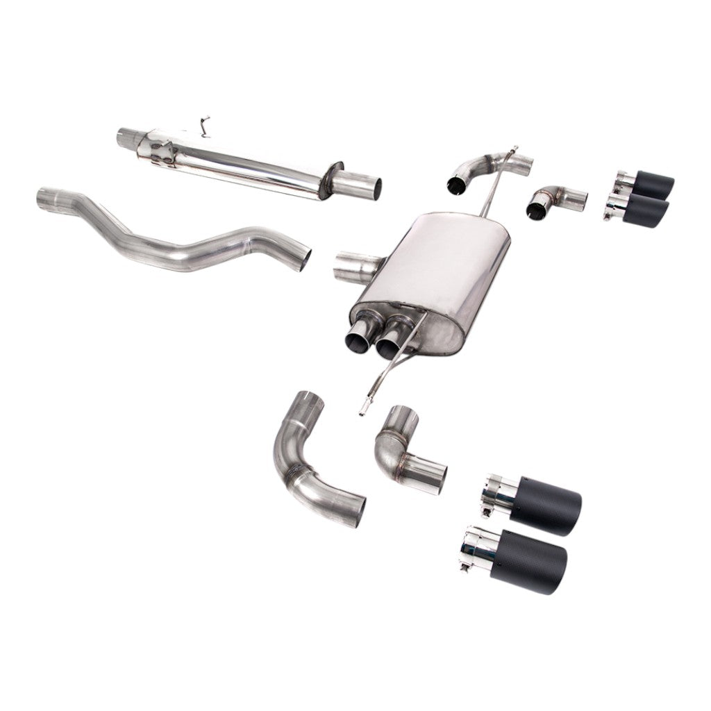 MILLTEK SSXLR134 Filter-Back Exhaust, 3" (Carbon JET-90 Trims) for LAND ROVER Defender 110 P300 / P400e 2020- Photo-0 