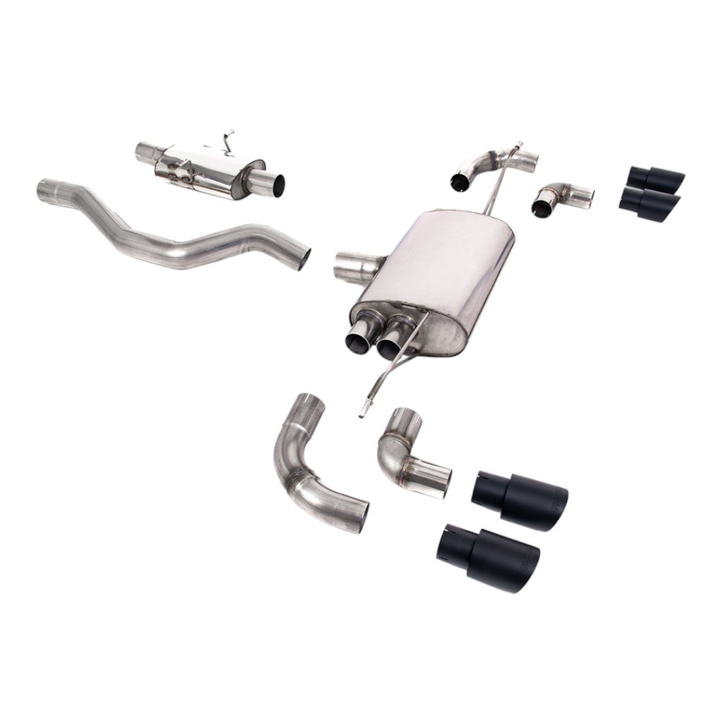 MILLTEK SSXLR141 Filter-Back Exhaust, 3" (Cerakote Black GT-90 Trims) for LAND ROVER Defender 90 P300 / P400e 2020- Photo-0 