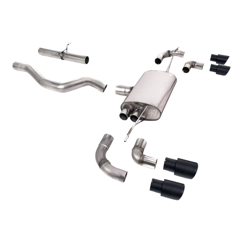 MILLTEK SSXLR146 Filter-Back Exhaust, 3" (Cerakote Black GT-90 Trims) for LAND ROVER Defender 90 P300 / P400e 2020- Photo-0 