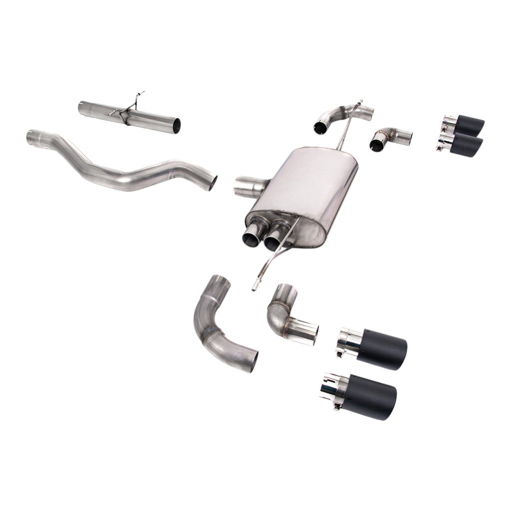MILLTEK SSXLR149 Filter-Back Exhaust, 3" (Carbon JET-90 Trims) for LAND ROVER Defender 90 P300 / P400e 2020- Photo-0 