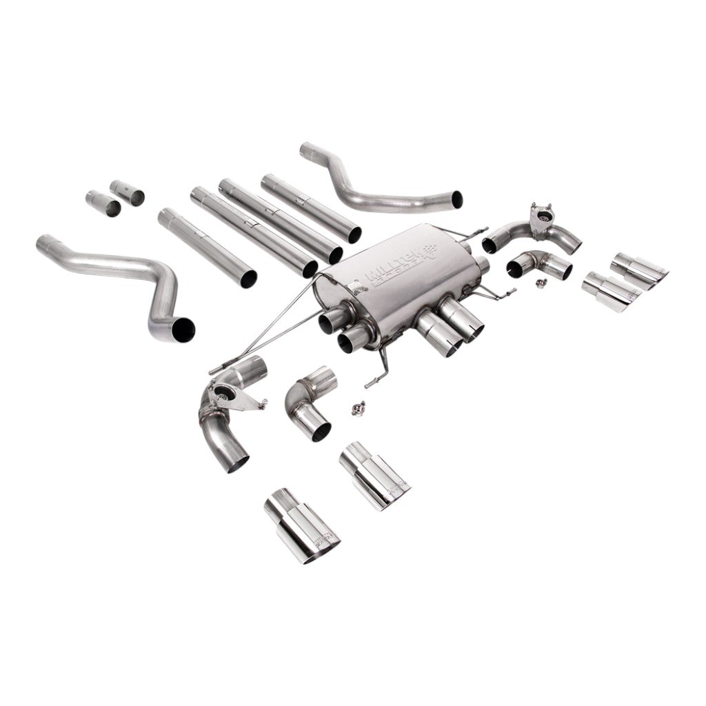 MILLTEK SSXLR183 Cat-Back Exhaust, 2.76" (Polished GT-90 Trims) for LAND ROVER Defender 110 P525 Non-OPF/GPF 2021- Photo-0 