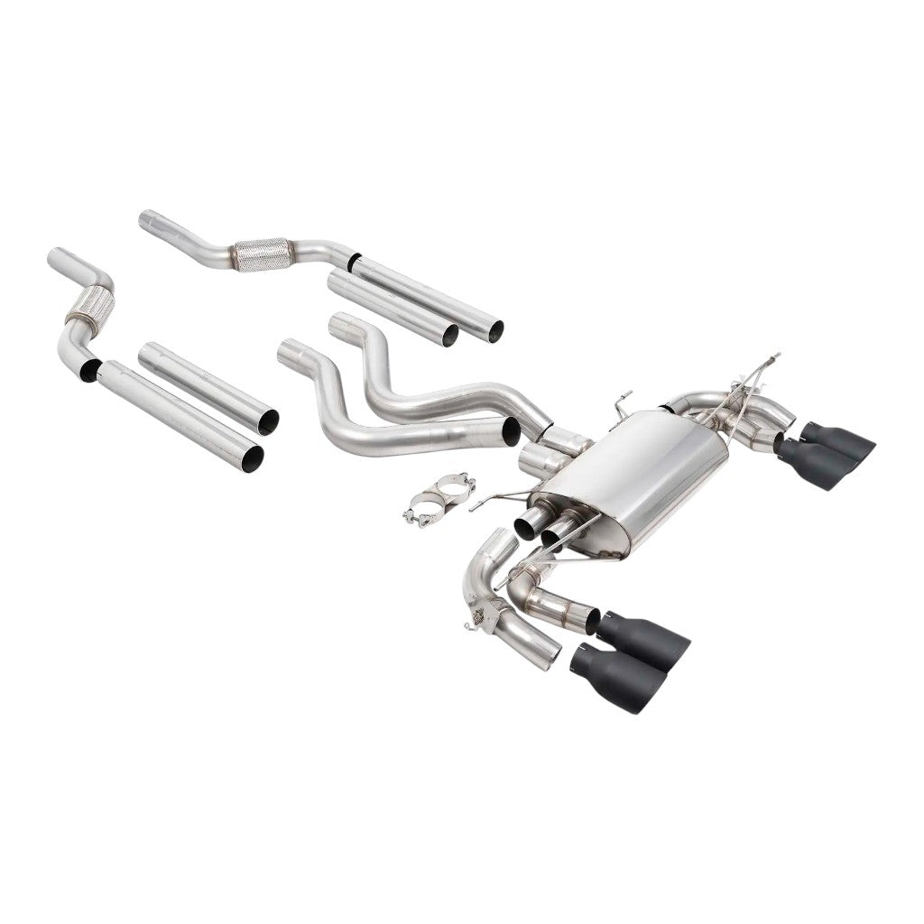 MILLTEK SSXLR264 Filter-Back Exhaust, 3.15'' (Quad GT-100 Cerakote Black Tips) for LAND ROVER Defender 110 OCTA (P635) 2025- Photo-0 