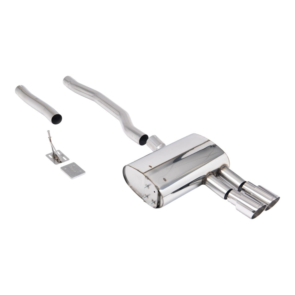 MILLTEK SSXM497 Filter-Back Exhaust, 2.76" (Polished GT-90 Trims) for MINI Cooper S LCI EU (F56) GPF/OPF 2020-2024 Photo-0 