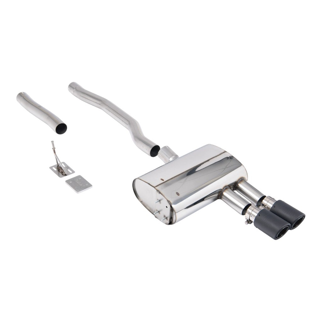 MILLTEK SSXM501 Filter-Back Exhaust, 2.76" (Carbon JET-90 Trims) for MINI Cooper S LCI EU (F56) GPF/OPF 2020-2024 Photo-0 