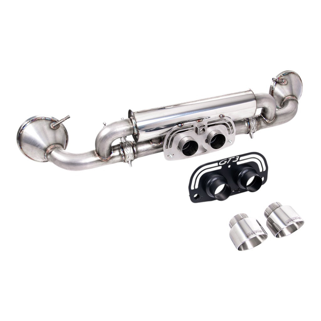 MILLTEK SSXPO172 Rear Silencer, 2.76" (Polished GT-100 Trims) for PORSCHE 911 GT3 (992) 2021- Photo-0 