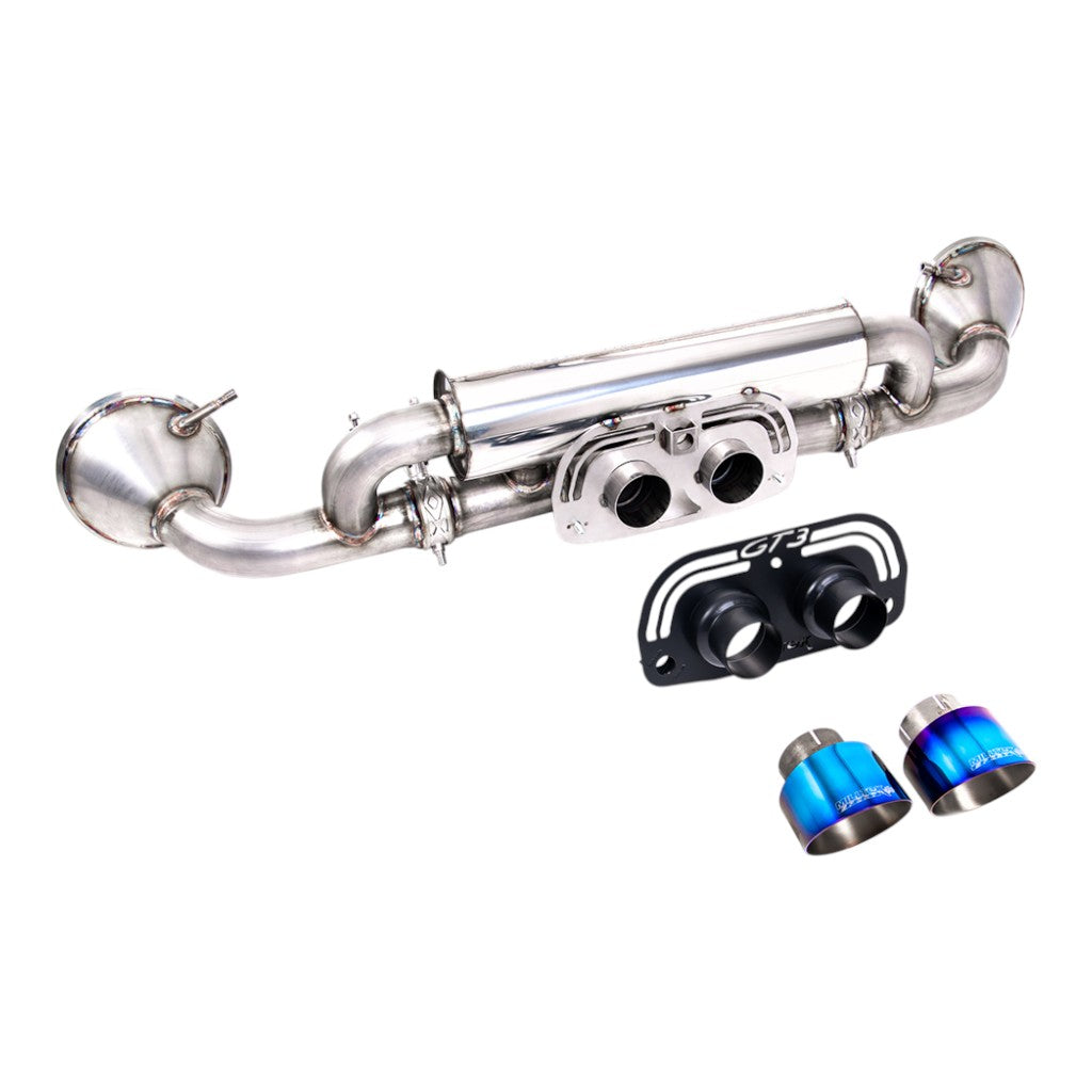 MILLTEK SSXPO175 Rear Silencer, 2.76" (Burnt Titanium GT-100 Trims) for PORSCHE 911 GT3 (992) 2021- Photo-0 