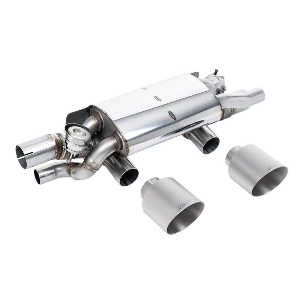 MILLTEK SSXPO200 Rear Silencer, 2.5" (Brushed Titanium GT-115 Tips) for PORSCHE 911 T / S / GTS (991.2) 2015-2019 Photo-0 