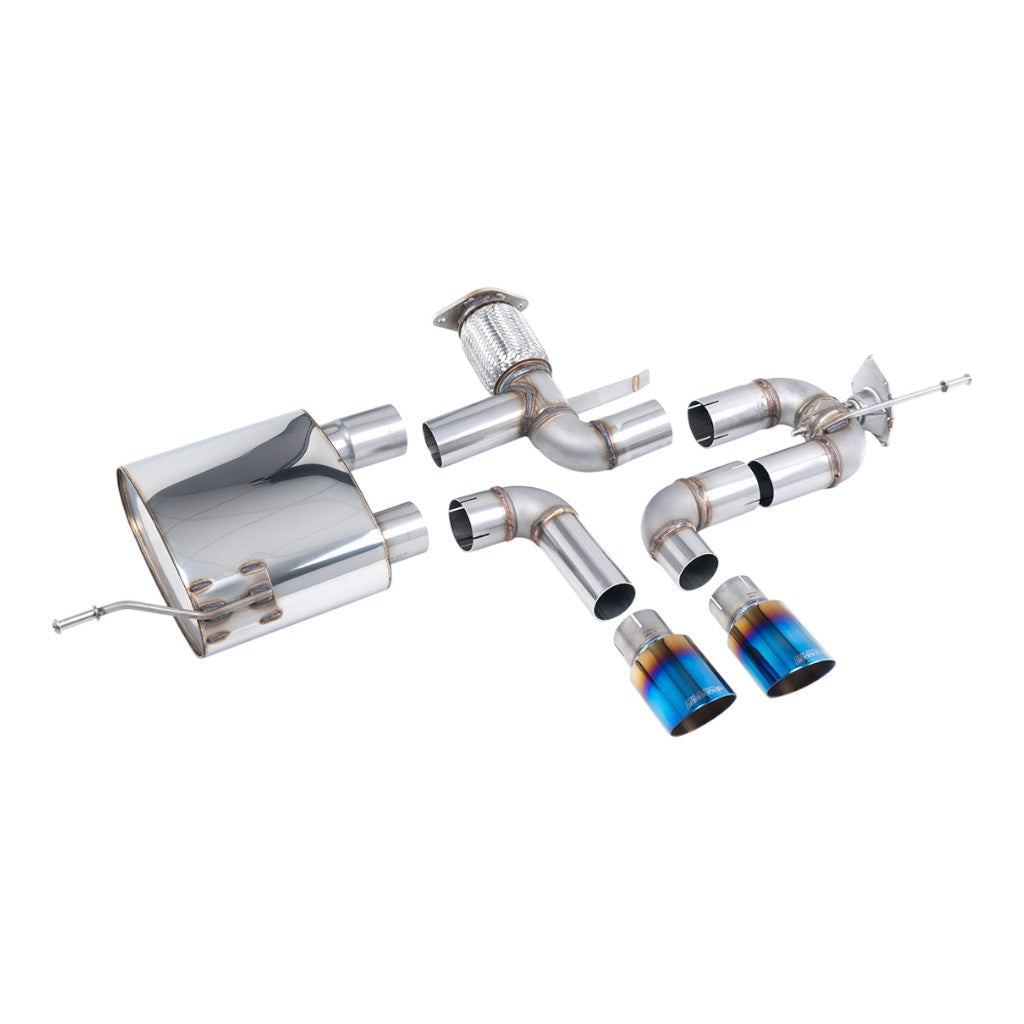 MILLTEK SSXRN429 Cat-Back Exhaust, 2.76" (Blue Titanium GT-90 Tips) for ALPINE A110S 2019- Photo-0 