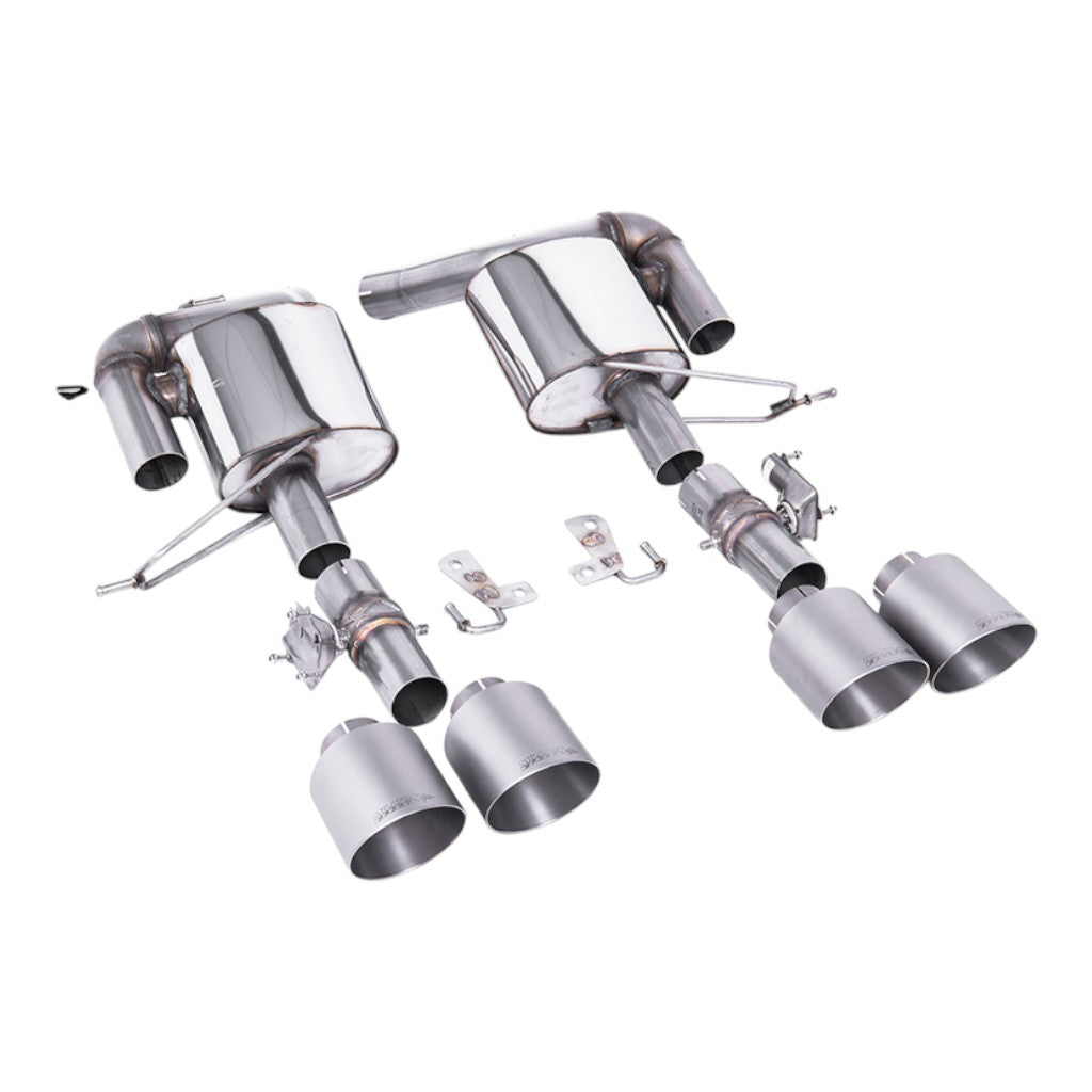 MILLTEK SSXRR115 Rear Silencers, 2.76" (Brushed Titanium GT-115 Tips) for LAND ROVER Range Rover Sport SVR 2018-2022 Photo-0 