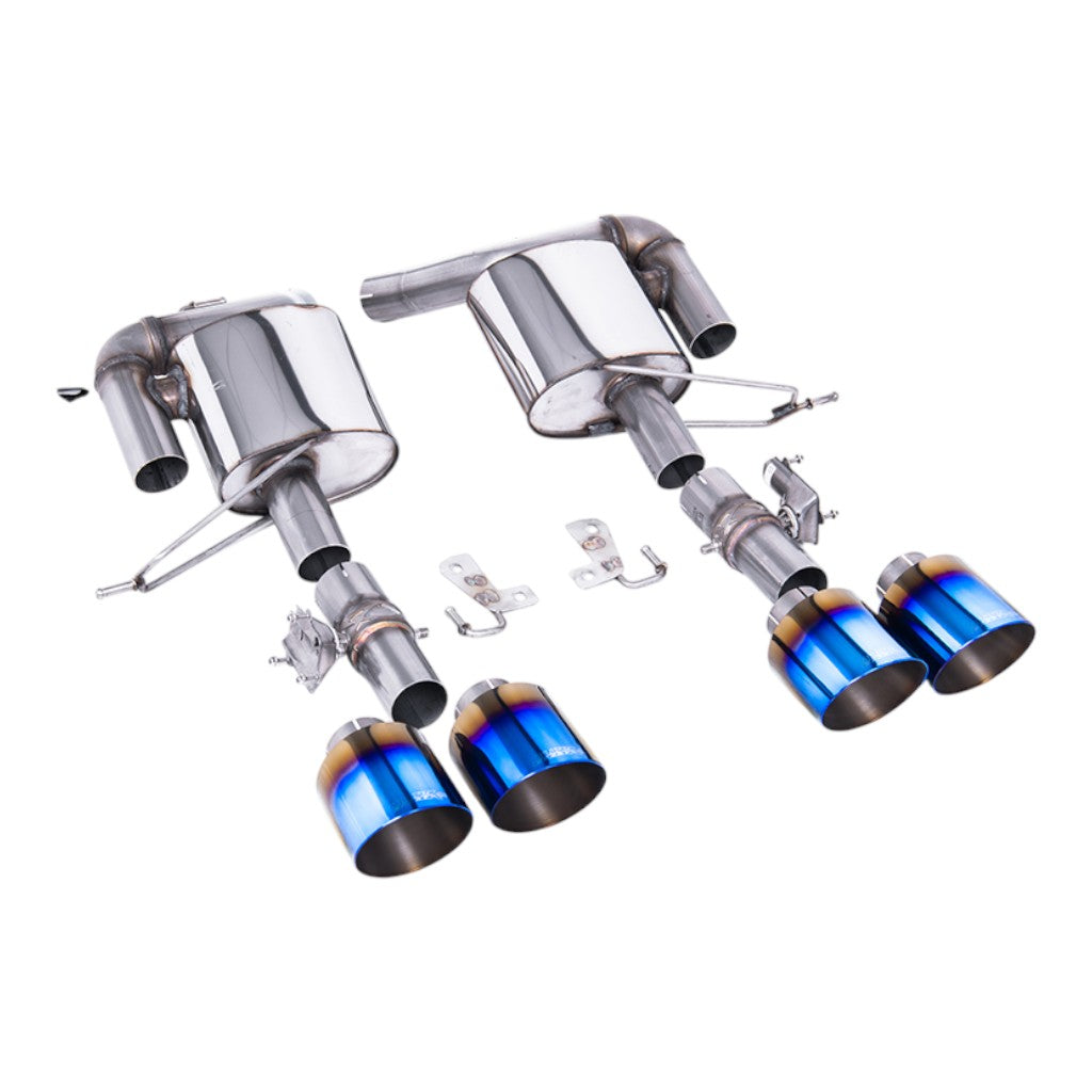 MILLTEK SSXRR116 Rear Silencers, 2.76" (Blue Titanium GT-115 Tips) for LAND ROVER Range Rover Sport SVR 2018-2022 Photo-0 