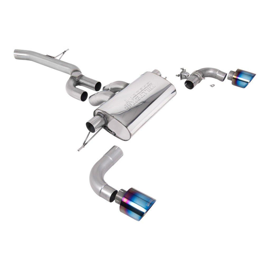 MILLTEK SSXTY141 Filter-Back Exhaust, 2.76" (Burnt Titanium GT-115 Trims) for TOYOTA GR Supra 2.0 Turbo EU (A90) 2021- Photo-0 