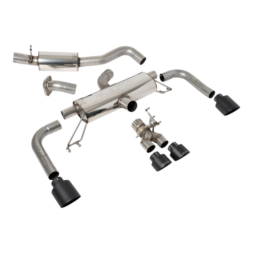 MILLTEK SSXTY156 Secondary Cat-Back Exhaust, 3" (Cerakote Black GT Tips) for TOYOTA GR Corolla 1.6 Turbo 2023- Photo-0 