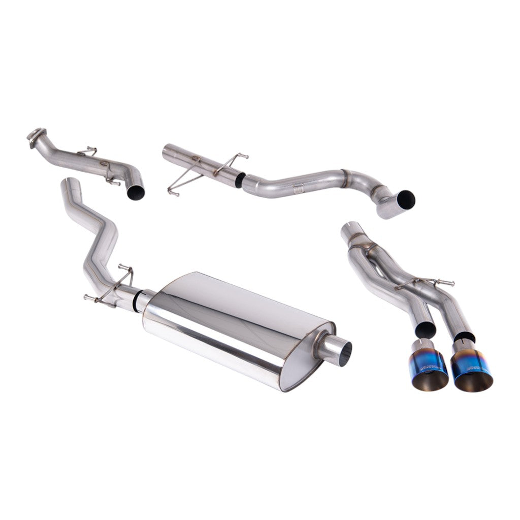 MILLTEK SSXTY220 Cat-Back Exhaust, 3" (Blue Titanium GT-100 Tips) for TOYOTA Tacoma 2.4L Turbo Hybrid Crew / Ext. Cab 2024- Photo-0 