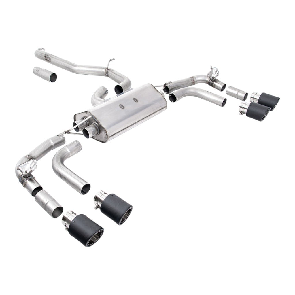 MILLTEK SSXVW662 Filter-Back Exhaust, 3" (Carbon JET-100 Trims) for VW Tiguan R OPF/GPF 2021- Photo-0 