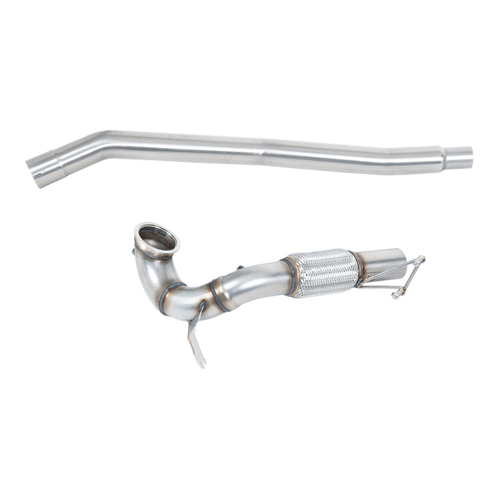 MILLTEK SSXVW723 De-Cat Downpipe V2, 3.15" for VW Golf R (MK7.5) Non GPF 2017-2021 Photo-0 