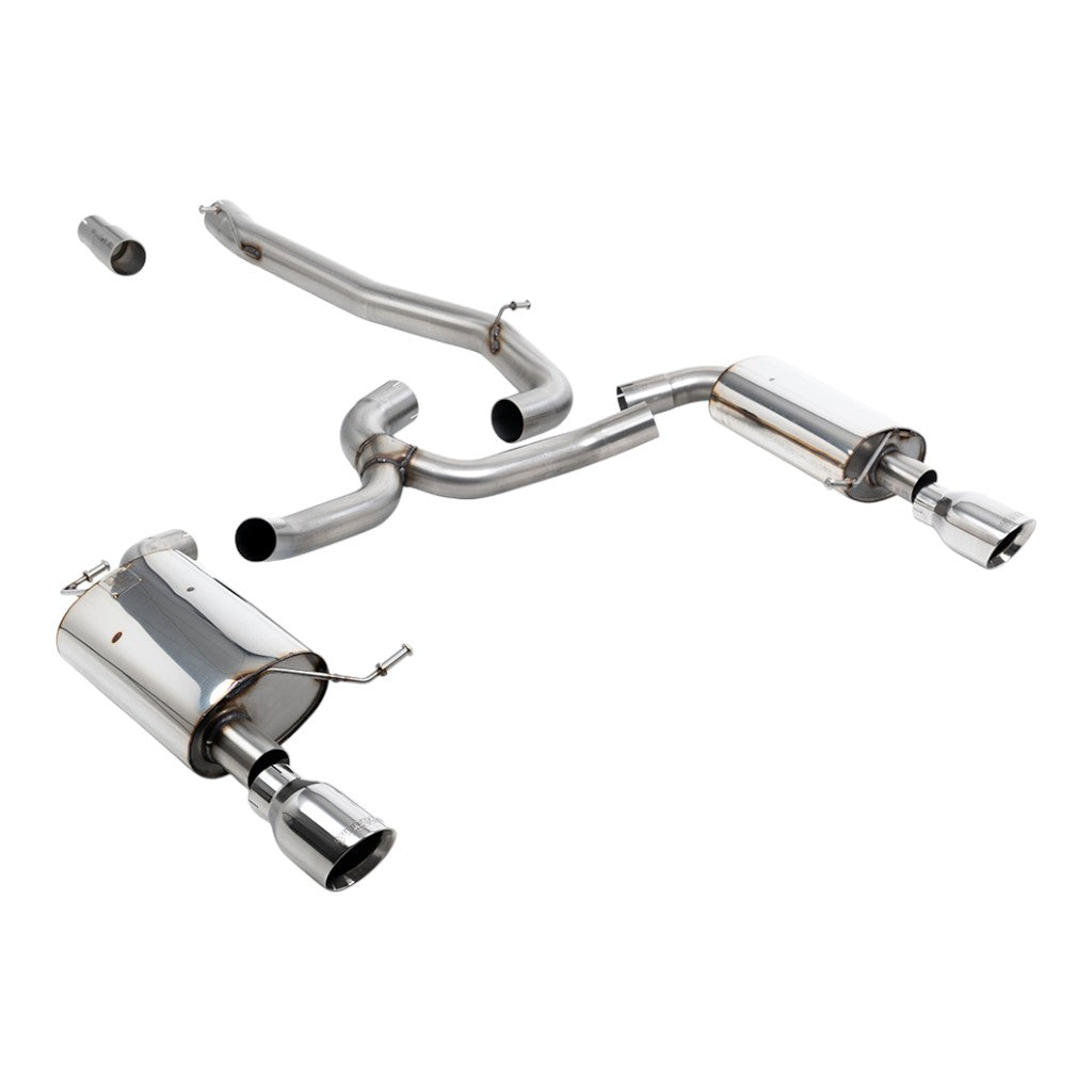 MILLTEK SSXVW747 Cat-Back Exhaust, 3" (Polished GT-100 Trims) for VW Golf Alltrack 1.8 (MK7) 2016-2021 Photo-0 