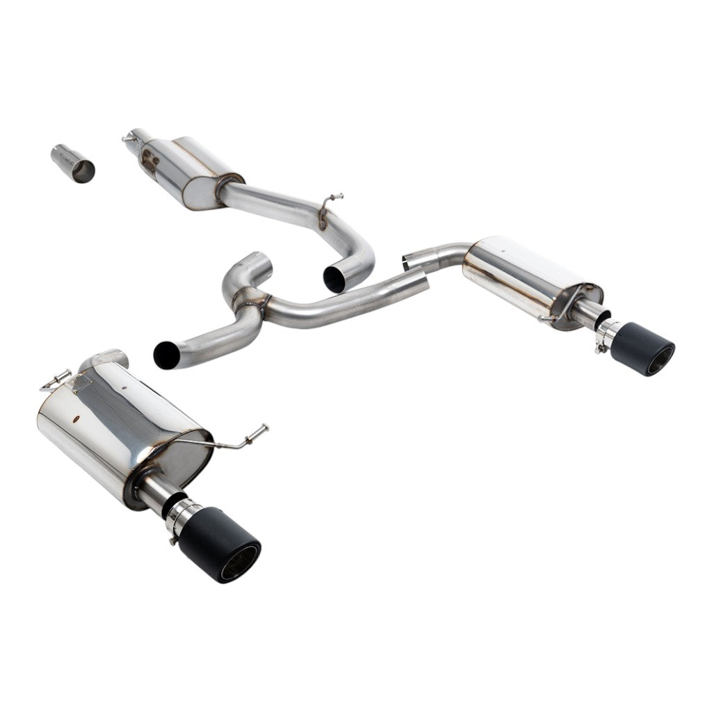 MILLTEK SSXVW756 Cat-Back Exhaust, 3" (Carbon Jet-100 Trims) for VW Golf Alltrack 1.8 (MK7) 2016-2021 Photo-0 