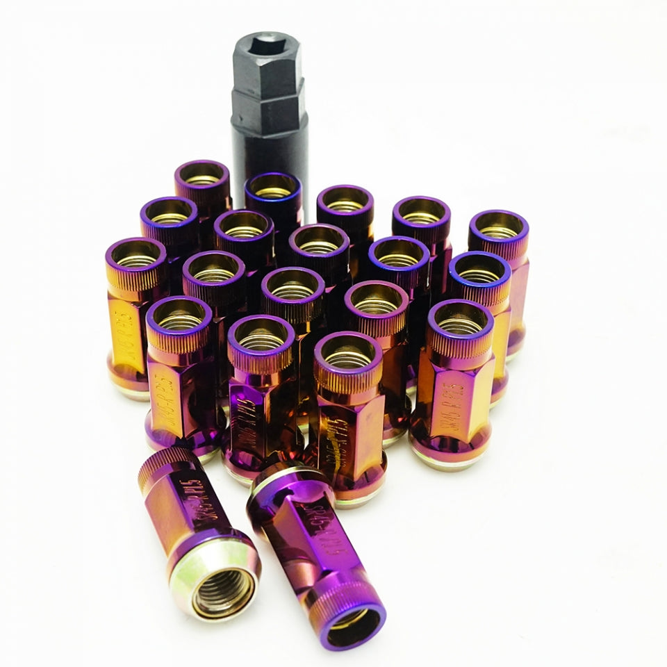 MUTEKI 32936RN Lug nuts kit SR45R 12X1.50 45mm BURNED TITAN (Open End) Photo-0 