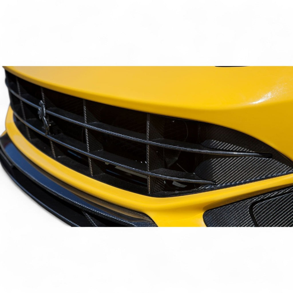 NOVITEC F6 222 28 Front Grill for Cars Without Front Camera, Visible Carbon for FERRARI F12 2012-2017 Photo-1 