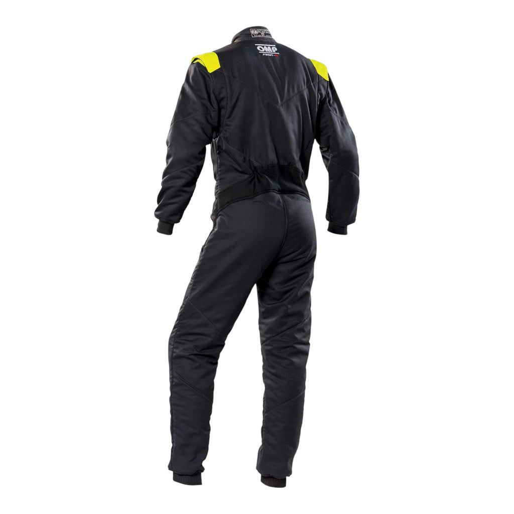 OMP IA0-1828-E01-184-56 Racing Suit First-S MY2020, FIA 8856-2018, Anthracite / Fluo Yellow, Size 56 Photo-1 