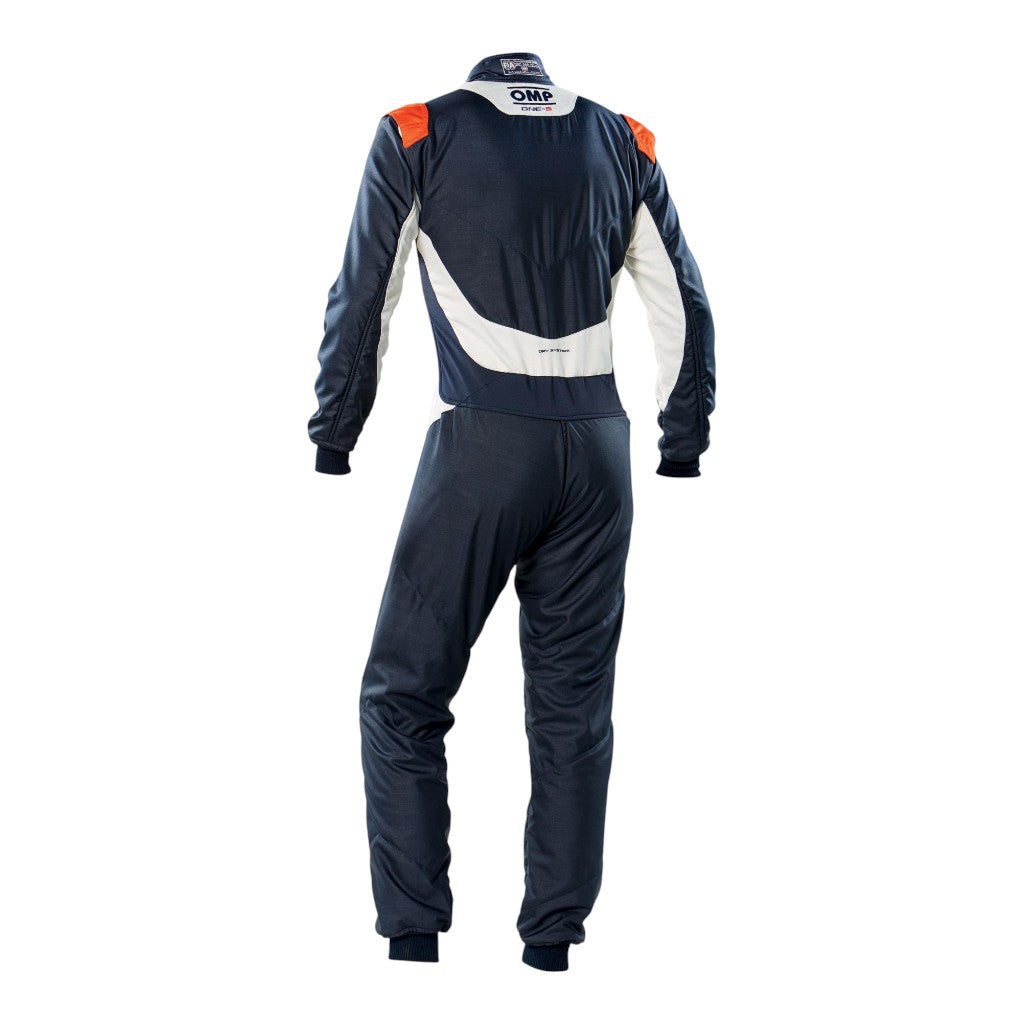OMP IA0-1860-A01-249-52 Racing Suit One-S MY2020, FIA 8856-2018, Navy Blue / Fluo Orange, Size 52 Photo-1 