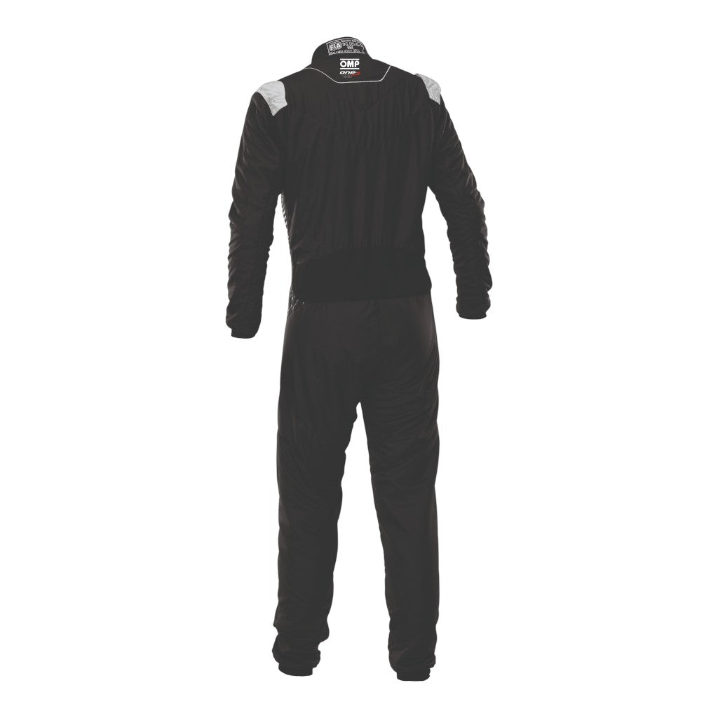 OMP IA0-1876-A01-171-58 Racing Suit One-S Air, FIA 8856-2018, Black/Silver, Size 58 Photo-1 