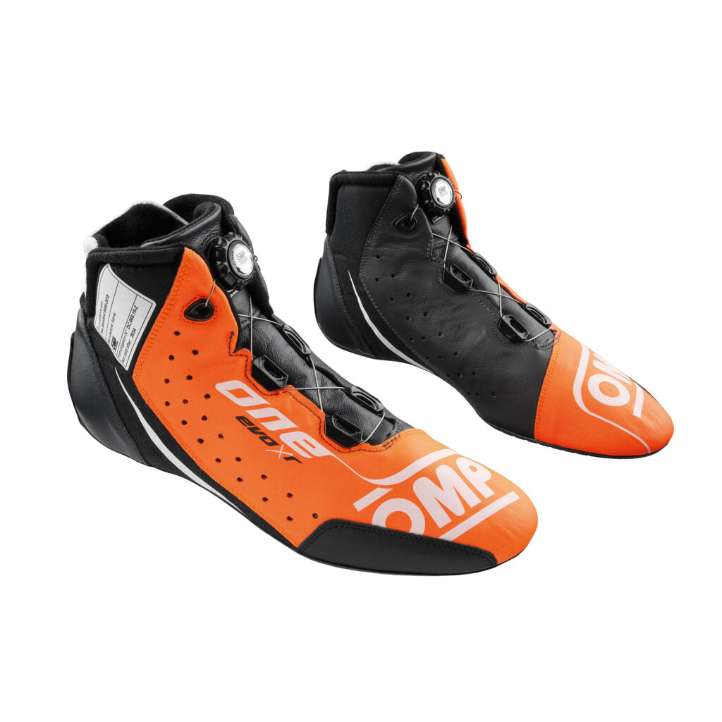 OMP IC0-0805-B01-096-39 Racing Shoes One Evo X R, FIA 8856-2018, Orange / Anthracite, Size 39 Photo-0 