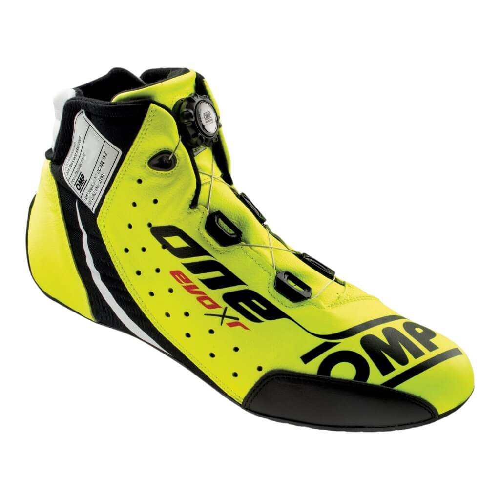 OMP IC0-0805-B01-099-46 Racing Shoes One Evo X R, FIA 8856-2018, Fluo Yellow, Size 46 Photo-0 