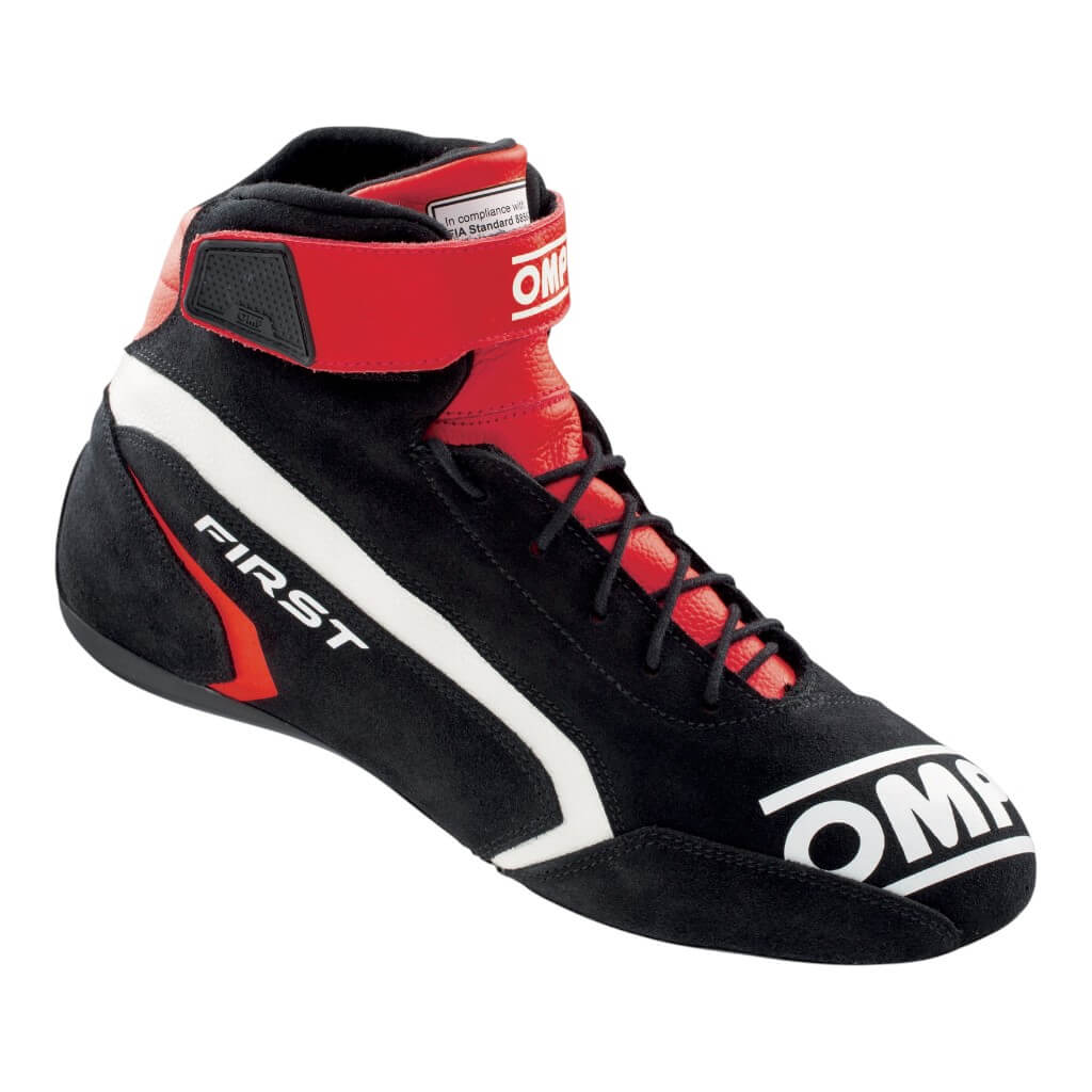 OMP IC0-0824-A01-073-43 Racing Shoes First MY2021, FIA 8856-2018, Red / Black, Size 43 Photo-0 