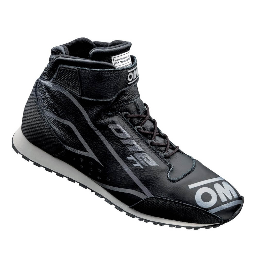 OMP IC0-0828-A01-071-43 Racing Shoes for Co-Driver One TT, FIA 8856-2018, Black, Size 43 Photo-0 