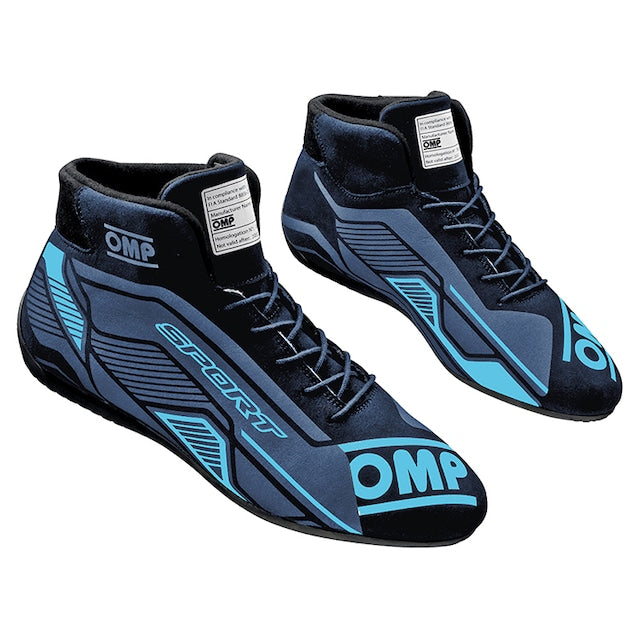 OMP IC0-0829-A01-275-43 Shoes OMP SPORT FIA 8856-2018 Black / Cyan SZ. 43 Photo-0 