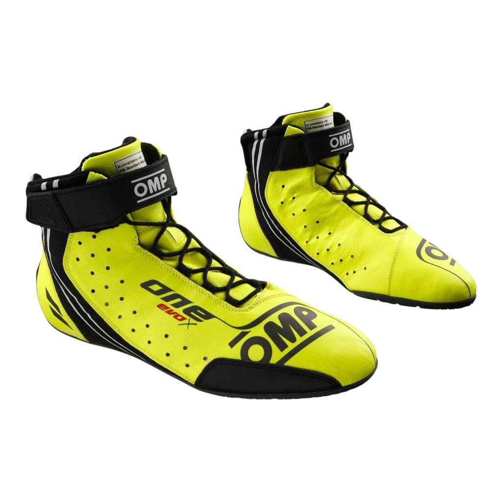OMP IC0-0833-A01-099-48 Shoes One Evo X MY2024 FIA 8856-2018, Fluo Yellow, Size 48 Photo-0 