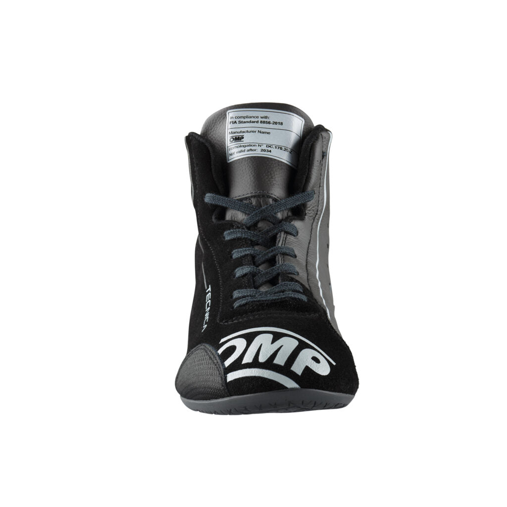 OMP IC0-0836-A01-077-39 Racing Shoes Tecnica My2025, FIA 8856-2018, Black / Anthracite, Size 39 Photo-2 