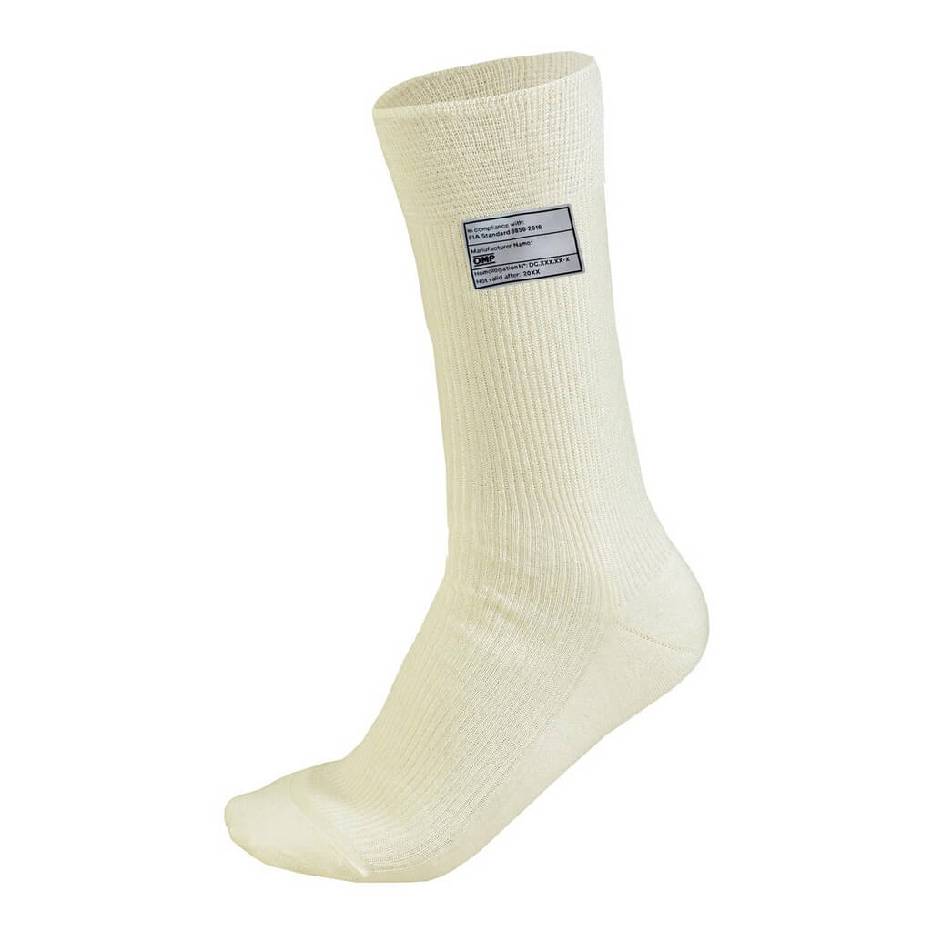 OMP IE0-0762-A01-028-S Racing Socks, FIA 8856-2018, Cream, Size S Photo-0 