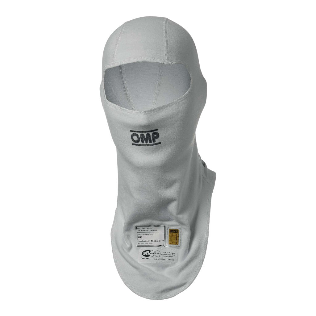 OMP IE0-0791-A01-020-SM Balaclava One Evo, FIA 8856-2018, White, Size S / M Photo-0 