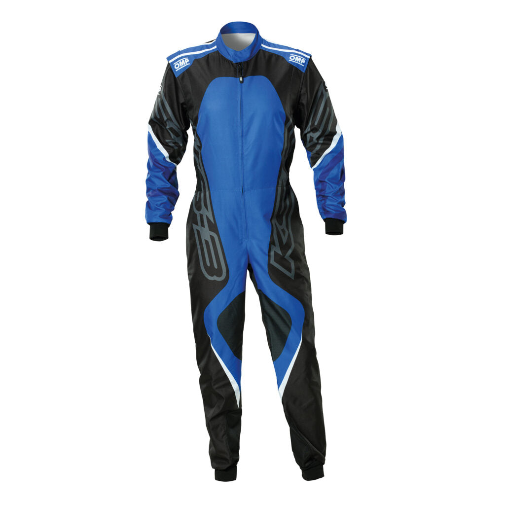 OMP KA0-1733-A01-075-50 Karting Suit KS-3X Art, FIA 8877-2022, Black / Blue, Size 50 Photo-0 