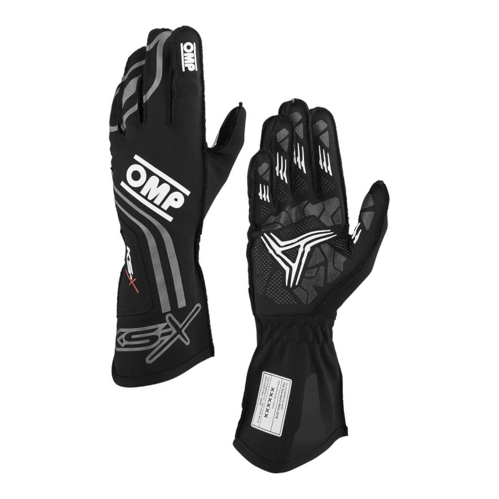 OMP KB0-2751-A01-071-004 Karting Gloves KS-X (for Kids), FIA 8877-2022, Black, Size 4 Photo-0 