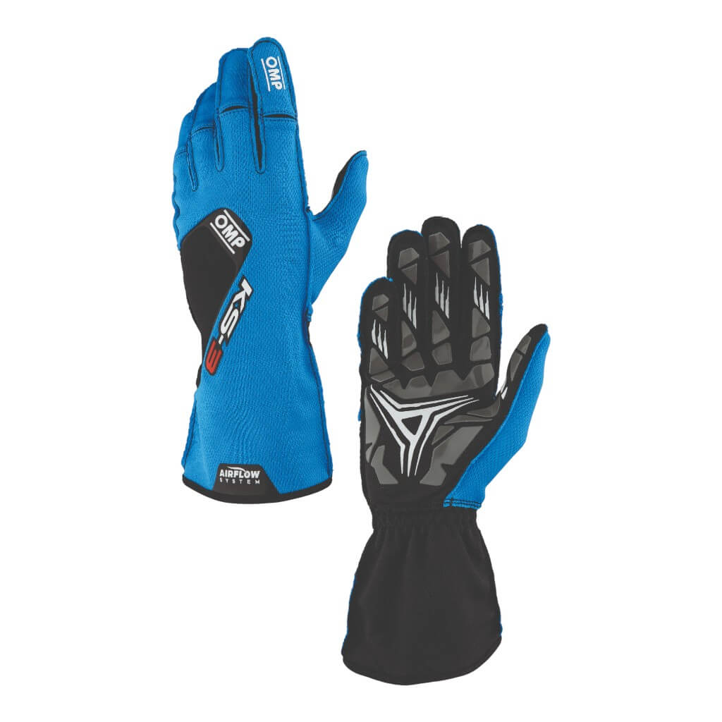OMP KB0-2756-A01-146-S Kart Gloves KS-3 MY2026, Blue/Black, Size S Photo-0 