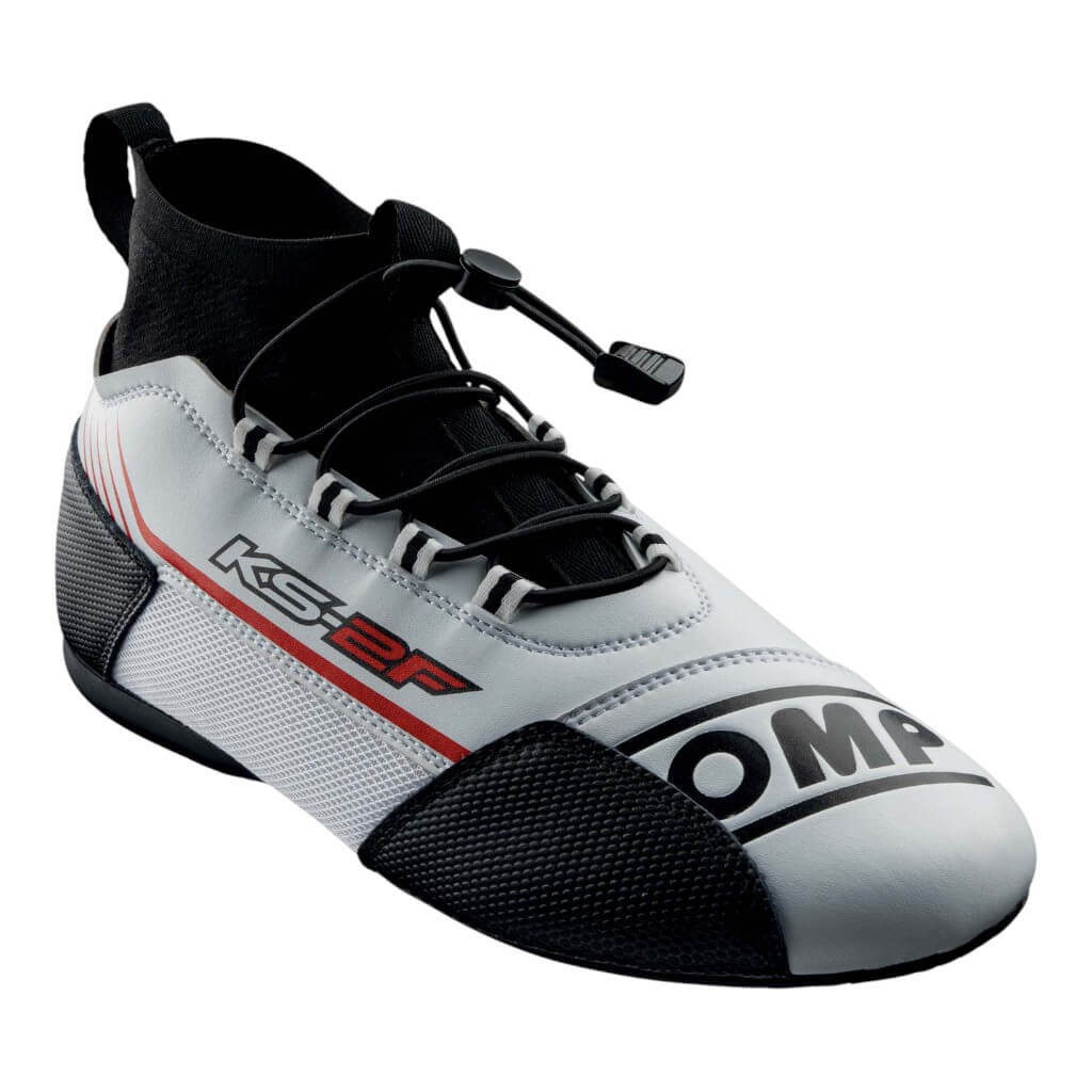 OMP KC0-0830-A01-020-40 Karting Shoes KS-2F, White / Red, Size 40 Photo-0 
