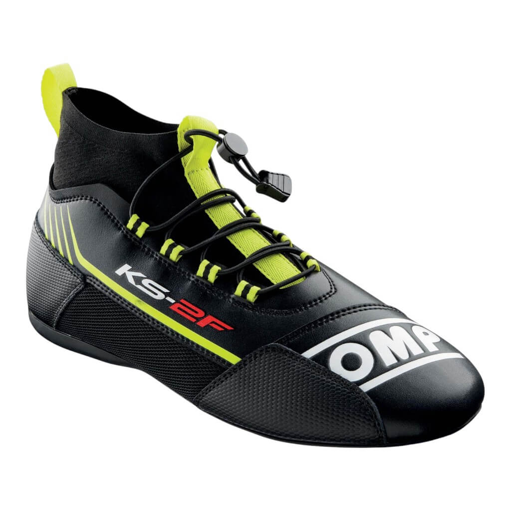 OMP KC0-0830-A01-178-33 Karting Shoes KS-2F, Black / Fluo Yellow, Size 33 Photo-0 