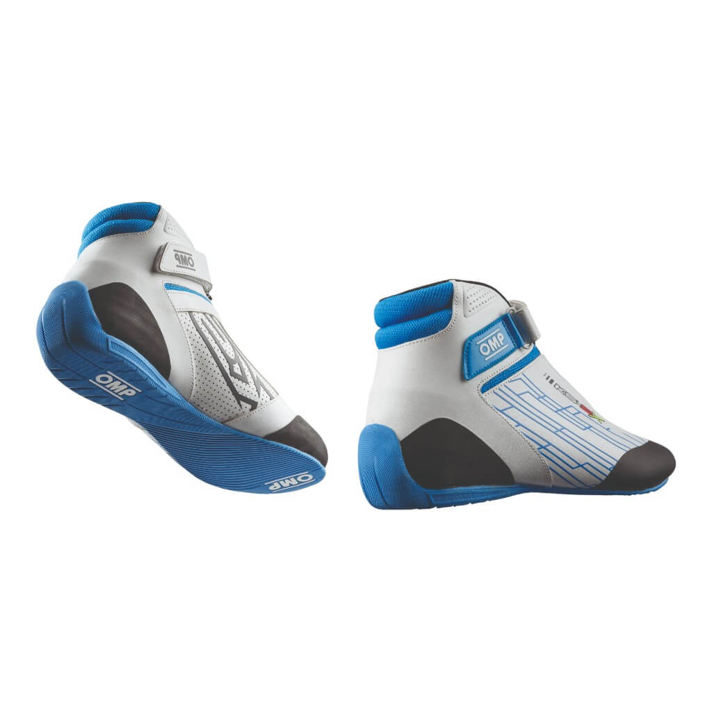 OMP KC0-0839-A01-124-37 Kart Shoes KS-2X, FIA 8877-2022, White/Cyan, Size 37 Photo-1 